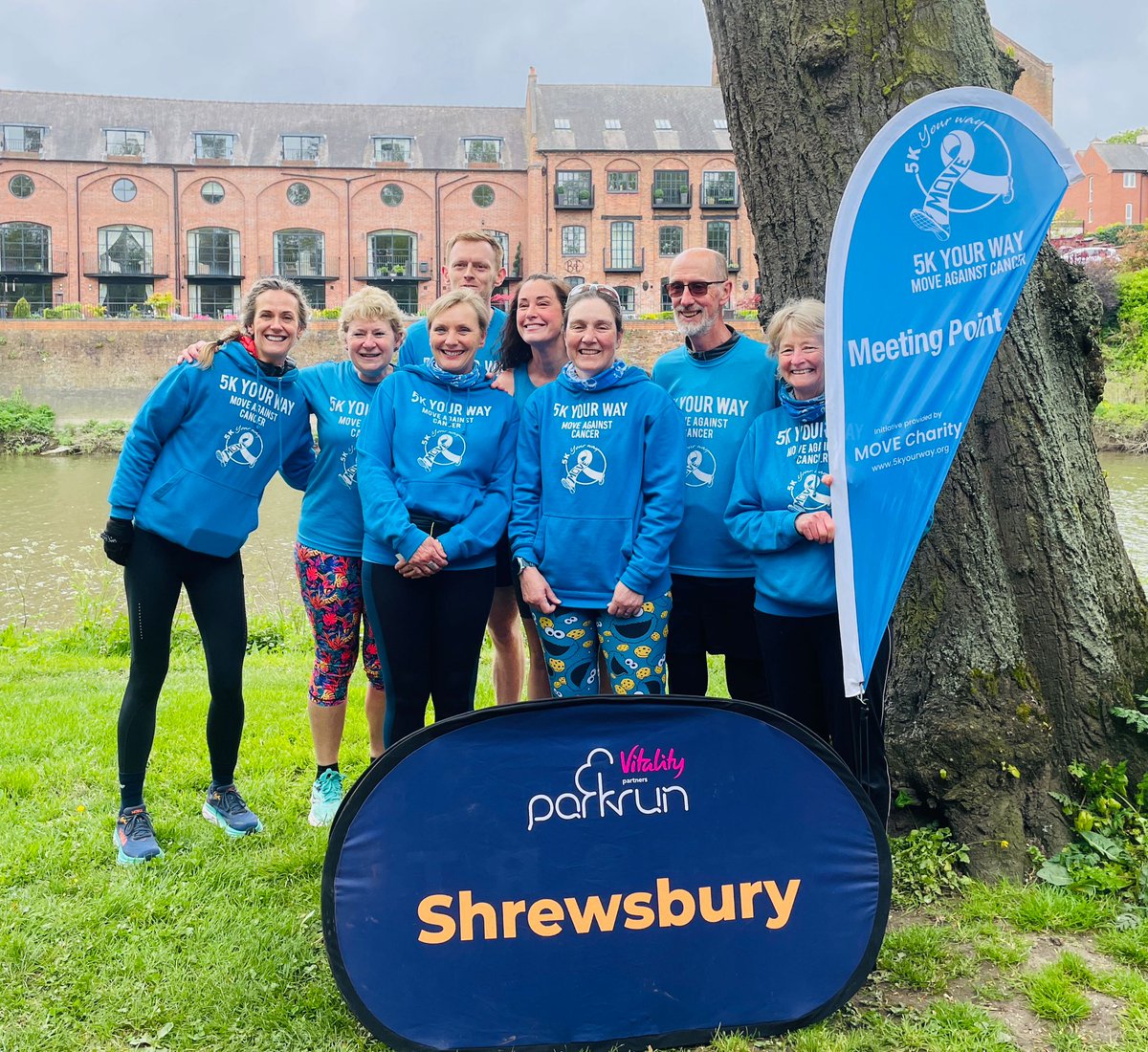 Our @shrewsburygroup @cancer5kYourWay @MOVEcharity Ambassador team 💙