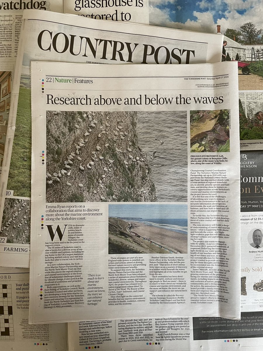 Improving our understanding of the effects of climate change on our local environment, communities, health, and livelihoods better informs and equips our response - for nature, people and planet. Read how our joint project with @YorksMarineNP is doing just that @yorkshirepost.