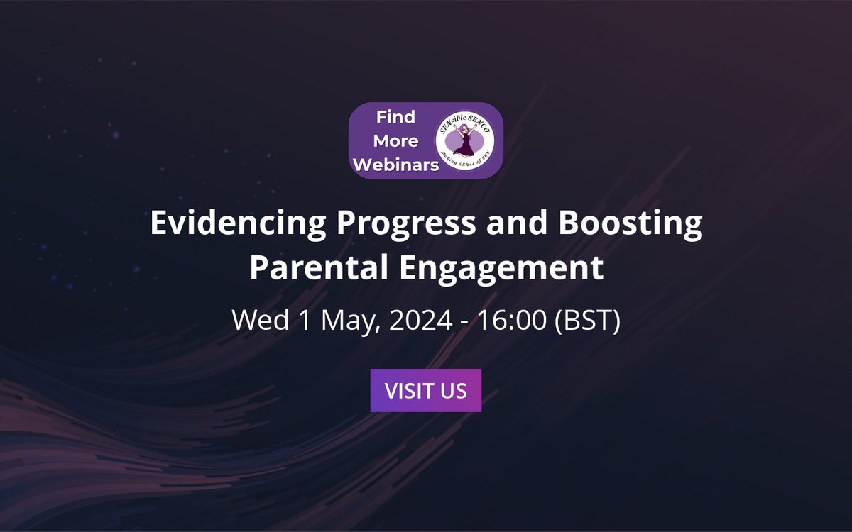 Join Abigail and @dalepickles Wednesday as they talk Evidencing Progress and Boosting Parental Engagement on our live webinar. 100 free tickets, so come along and join in Wednesday 1st May 16:00 events.sensiblesenco.org.uk/EvidencingProg…