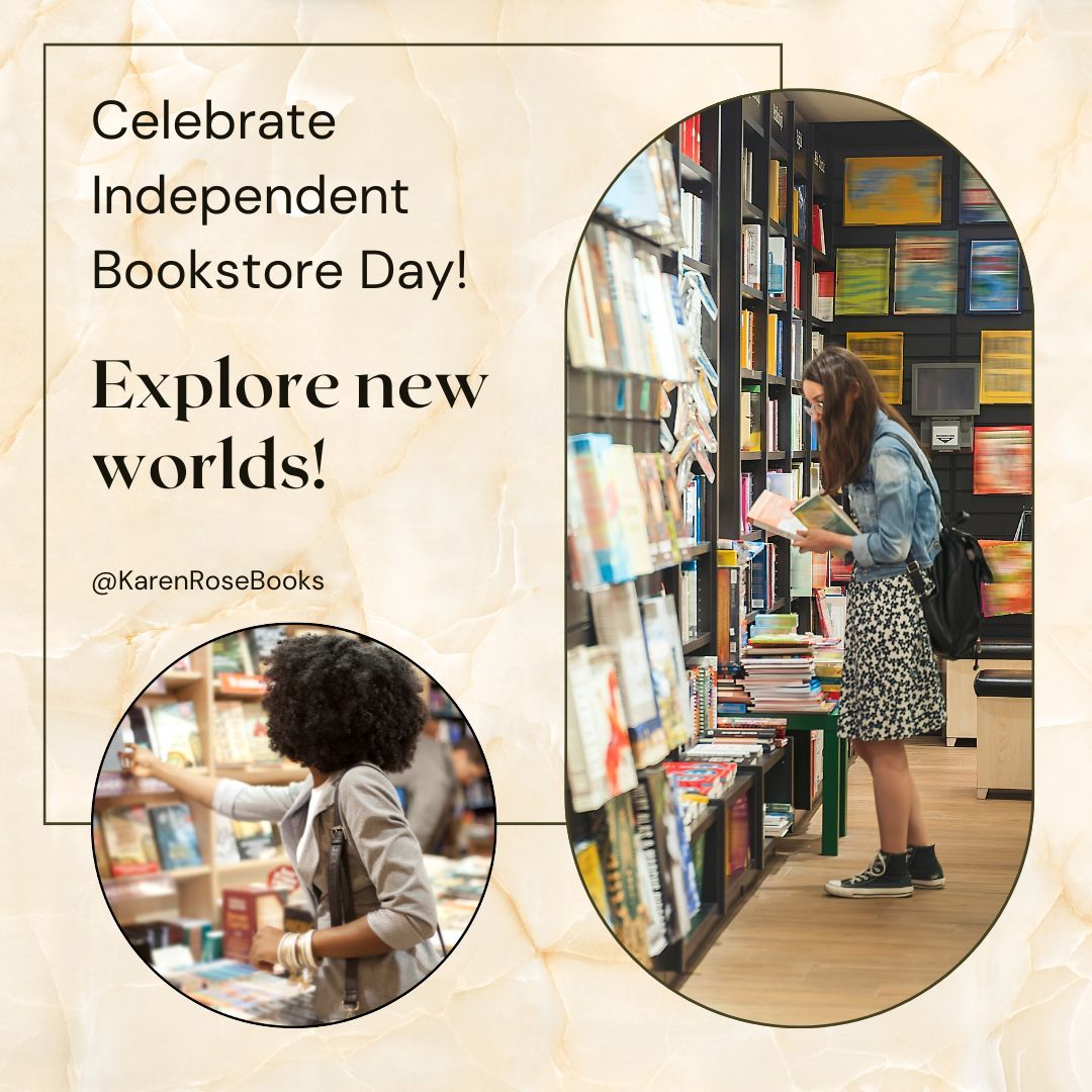 KarenRoseBooks's tweet photo. It's Independent Bookstore Day! 📚 Who else loves to shop at their favorite local bookstore? 🙋♀️ What is your favorite bookstore near you?
.
.
.
.
#KarenRoseBooks #IndependentBookstoreDay #BookLover #Read #SupportLocalBookstores https://t.co/vfv6rjFwuo