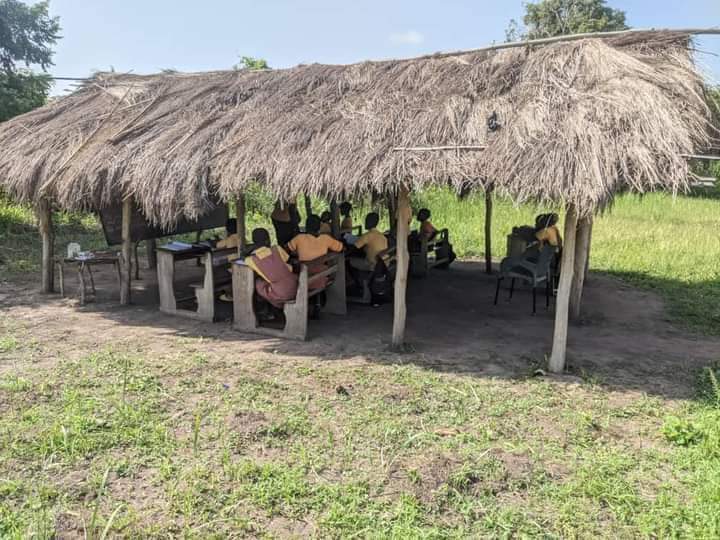 What do these pupils need most? uniform or blue and white buildings. #qualityeducation #SDG4 @NAkufoAddo