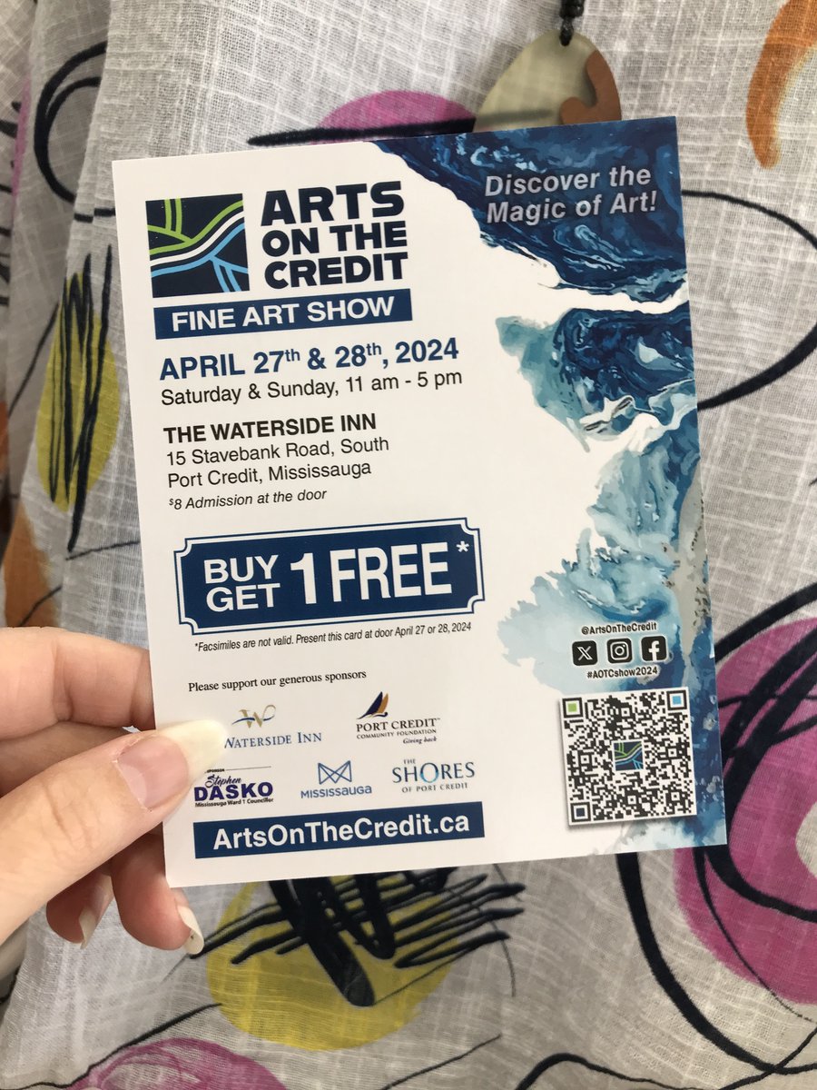 Today and Sunday 11am-5pm, in #PortCredit, see the <a href="/artsonthecredit/">Arts on the Credit</a> #ArtShow at the Waterside Inn, it's worth the visit🎨 Amazing #LocalArt to be found. Stop by the store, pick up your buy 1, get 1 free entry card for the show.
#Mississauga #SupportLocalArt #ArtLover #jewellery