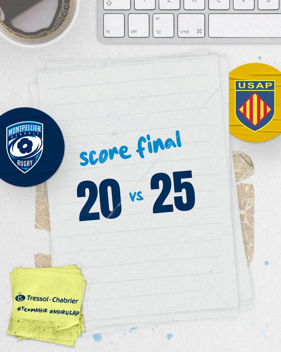 C'est terminé les Cistes s'inclinent face à Perpignan lors de cette 22e journée de TOP 14 #teamMHR #MHRUSAP