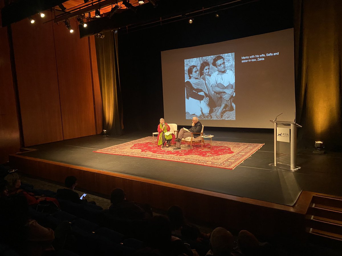 itsemanomar's tweet photo. An enriching session on the life and times of writer Saadat Hasan Manto with Saeed Naqvi and Nasreen Rehman @lhrlitfest @AsiaSocietyNY #LLFNYC2024 https://t.co/LixYIYQSwc