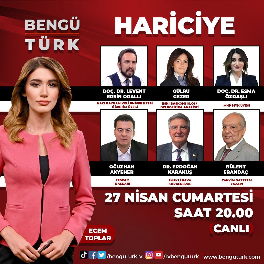 🛑 21:00’den itibaren Harici’yede dış politika gelişmelerini ele alacağız.