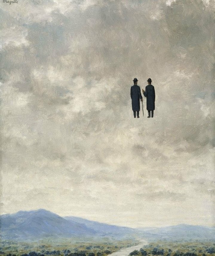 Sürrealist ressam Rene Magritte’nin “Sanat Sohbeti” adlı eseri bu
