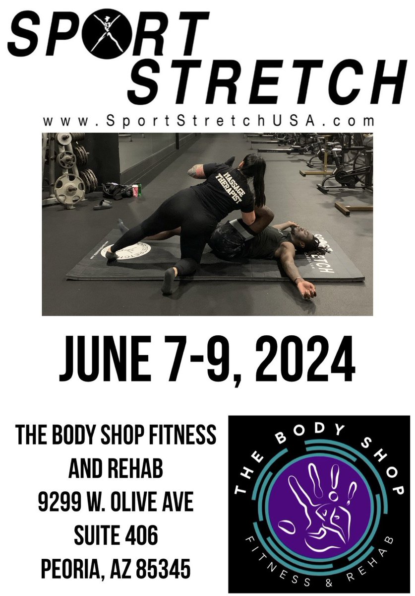 Join us in June for the first time that a SportStretch® class will be taught in the state of Arizona.
Learn the skills and be part of an international network of Sports Recovery Professionals to share ideas and get athlete referrals.
For more info visit:
SportStretchUSA.com