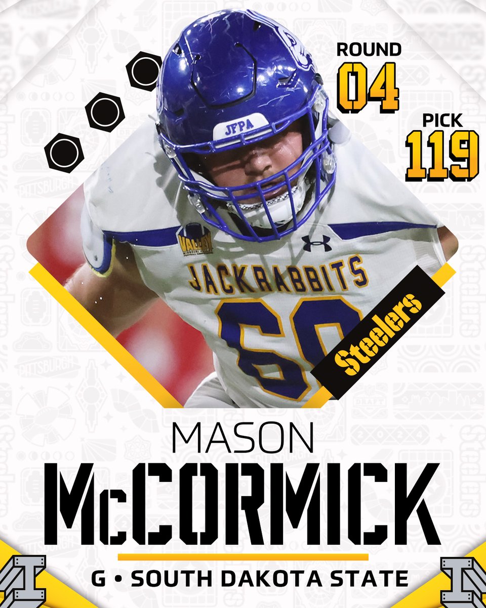 With the 119th pick in the 2024 #NFLDraft, we select G Mason McCormick.
