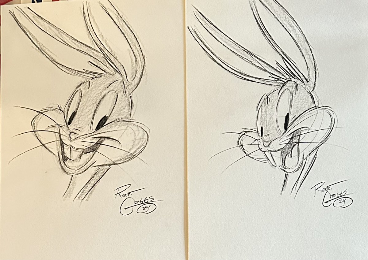A couple more Bugs that went up in the store along with some others. I have a few more sketches to be loaded before I totally switch gears back to sculpting full time for a while. Gotta catch up on some pieces.

#BugsBunny #LooneyTunes #animation2d #artforsale #SupportLocal