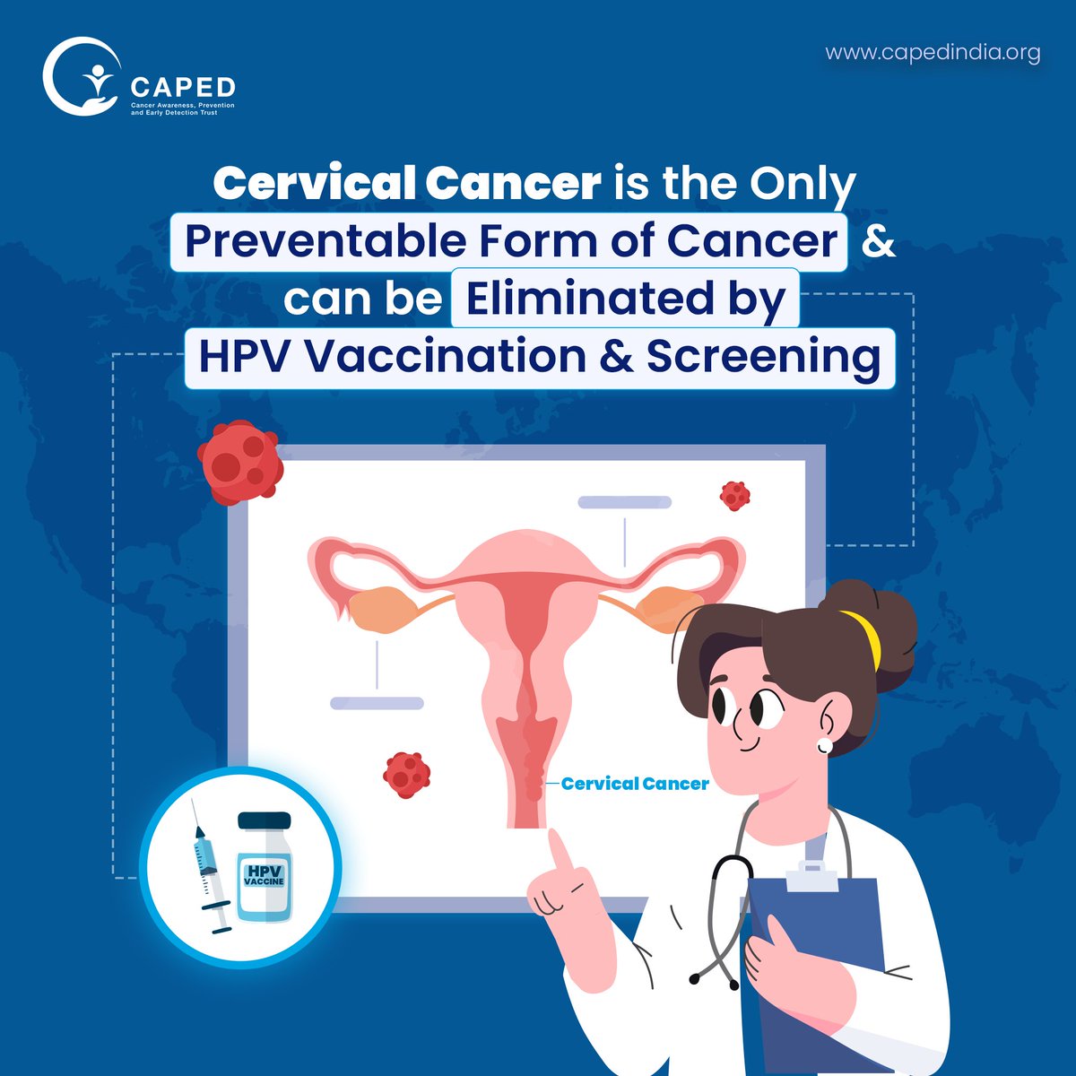 The recent pandemic, has brought to surface the value of vaccination & immunity in preventing diseases.
Education, awareness & proactive measures are crucial in averting diseases.
Cervical cancer, a preventable illness, can be eliminated through timely #HPVvaccination & screening