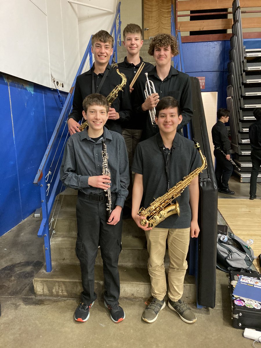 Freshman Cael Miller sets the bar high this morning earning a 1st Division Rating on his oboe solo. Good luck to our other musicians today!