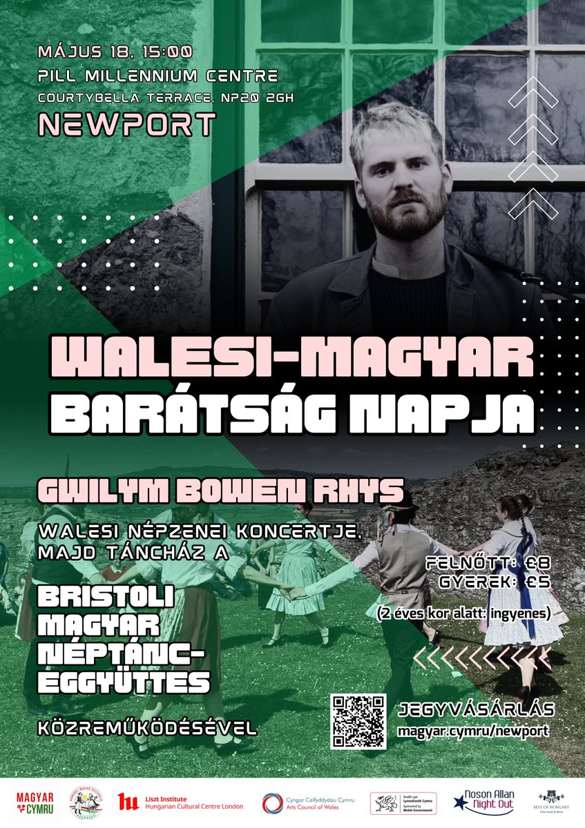 📢 Celebrate with us in Newport! / Dathlwch gyda ni yng Nghasnewydd! / Ünnepelj velünk Newportban! 🏴󠁧󠁢󠁷󠁬󠁳󠁿🇭🇺

📅 18/05/2024
🕒 15:00
📍 Pill Millennium Centre, Newport/Casnewydd