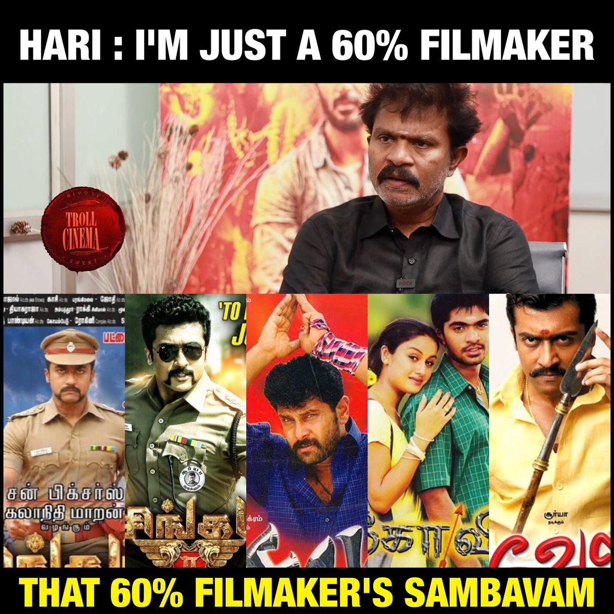 Repeat value for #Hari's films are 🔥 #Saamy #Singam #Kovil