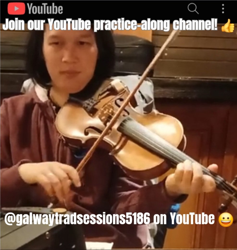 Our YouTube practice-along channel is there for you to practice w/ between our sessions.
All our Monday (our beginners-friendly evening) tunes are there, as well as our Tuesday sets.👍
Be sure to hit subscribe. It is free, of course. 😉
#GalwayCity #Galway