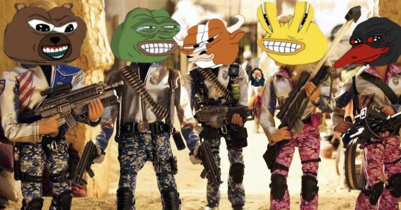 Meme team dream team! ⭐️

Five memes, one mission: Total market domination #PepeVerse

🐻🐸🐂🦀🦢 $BOBO $PEPE $MUMU $SNIBBU $DODO