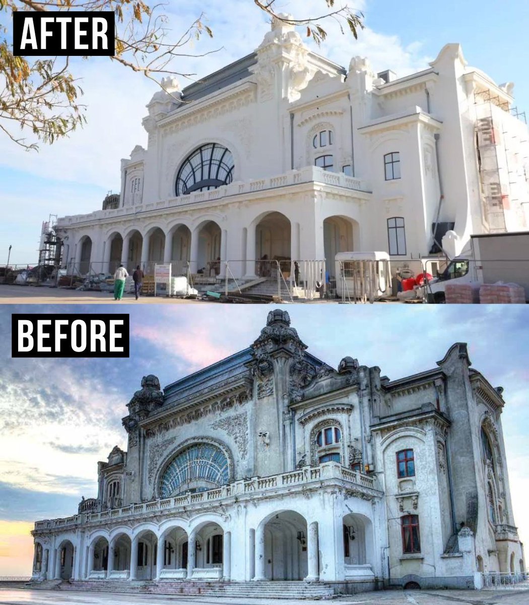 The Constanța Casino at the Romanian Black Sea coast. The Casino was built in 1880 in the Art Nouveau style and is undergoing restauration after being abandoned for a long time. The Casino will reopen on August 1st as a museum. 🇷🇴
