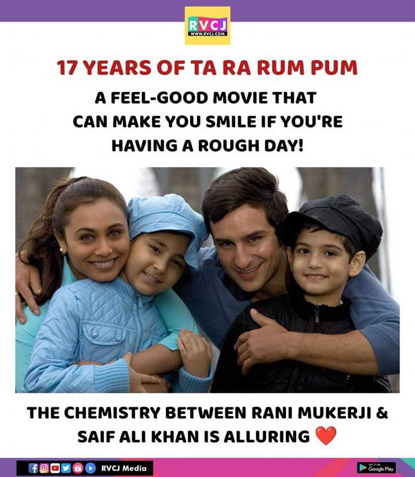 17 years of Ta Ra Rum Pum
#ranimukherjee #saifalikhan #tararumpum