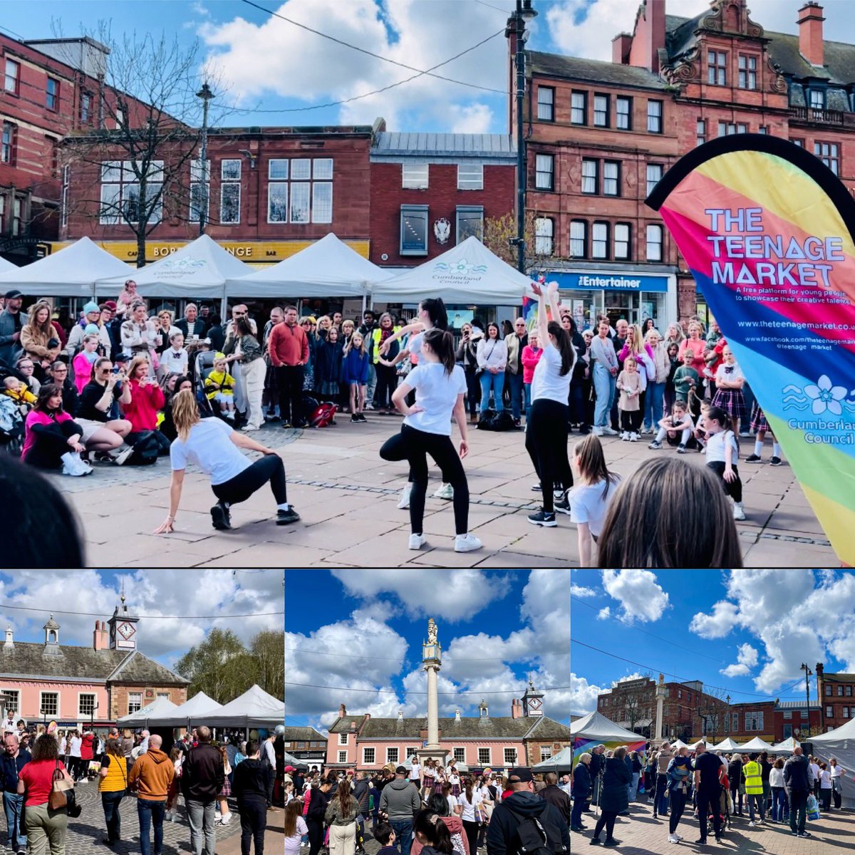 My daughter performed in the opening dance at today’s Teenage Market (pictured below). Proud parent moment. 🧡🥰👏 Such a fantastic market and event that encourages young people to be entrepreneurs and making their passion a business. #teenagemarket #youngpeople #cumbria