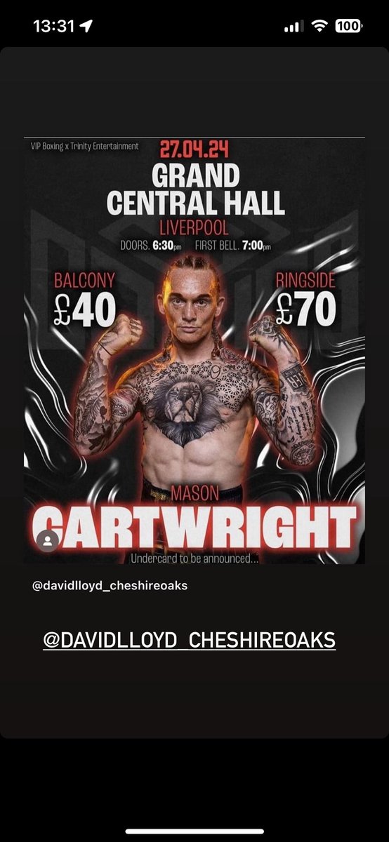 No game for us this weekend. But it’s all about our champ who’s back in the ring tonight <a href="/masoncartwright/">Mason Cartwright</a> Good luck big man  #teamnutty 💚🥊