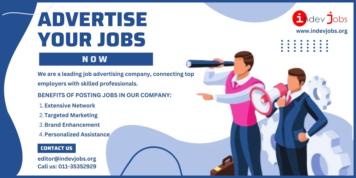 Looking for exciting career opportunities? Explore our job posting site for a wide range of job openings across various industries. 
indevjobs.org
#opportunity #CareerOpportunity #CareerDevelopment #industries
@undpsouthsudan @FAO @UNICEF @WFPDRC