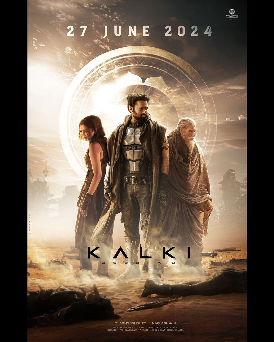 Film #Kalki2898AD Now Releasing Worldwide On 27th June 2024.
Starring: #Prabhas, #DeepikaPadukone, #AmitabhBachchan, #KamalHaasan, #DishaPatani & More.
Directed By #NagAshwin.
Produced By #VyjayanthiMovies.

#Kalki2898ADOnJune27 #CinemaUpdates
#FilmUpdates #MovieSpy