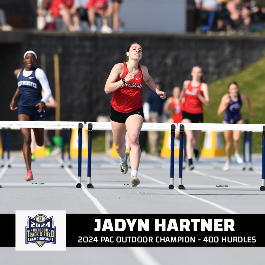 wjathletics's tweet photo. Our PAC Champions from Friday! 😤

Jadyn Hartner - 110 Hurdles 
Jadyn Hartner - 400 Hurdles 
Ian Baughman - 110 Hurdles 
Nate Sciarro - Long Jump 

#PrezPride @WJ_TF_XC https://t.co/o7G4gHCutp