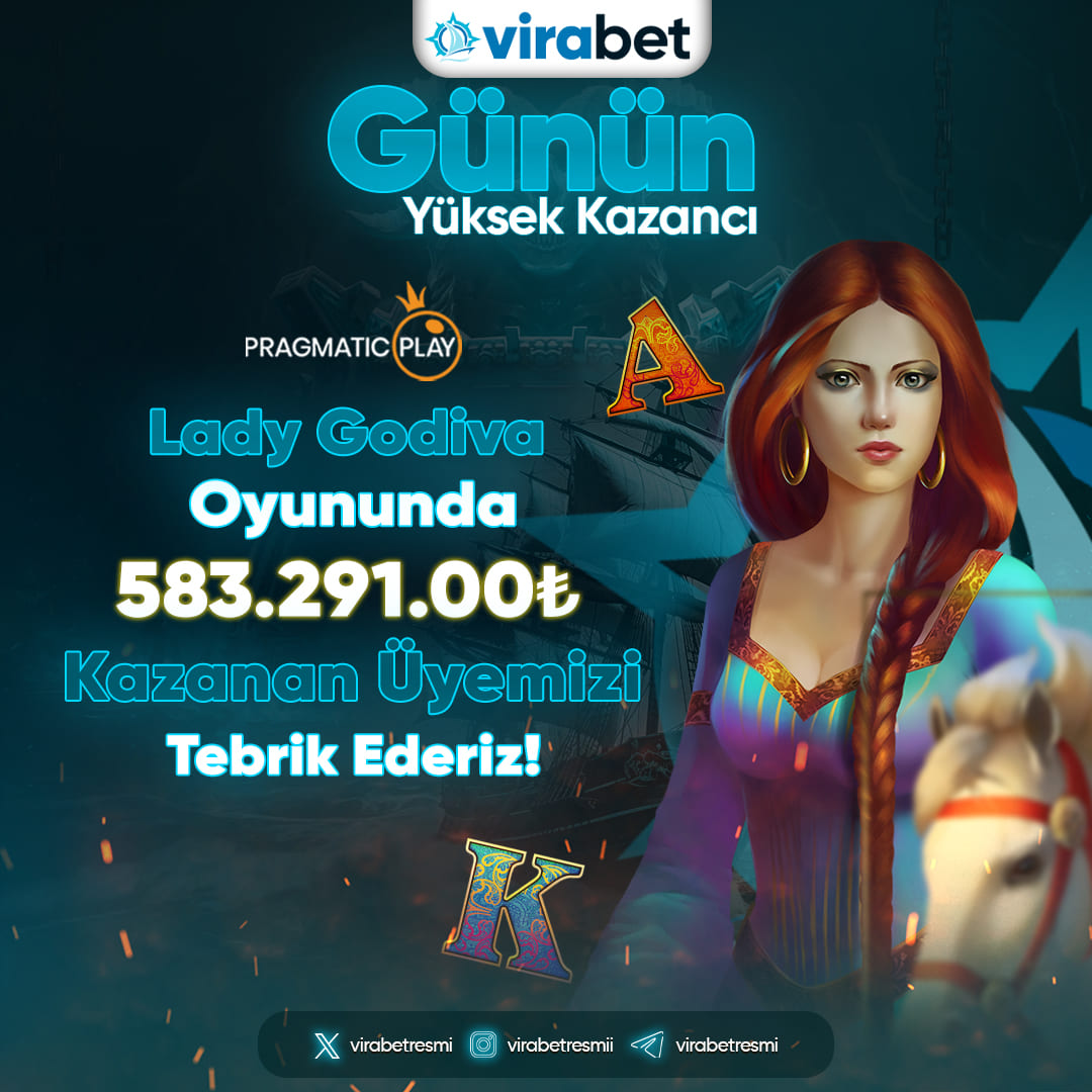 👑Virabet ile Kazançta Sınır Yok! 🚀Lady Godiva Oyununda 💵1.000₺ Bet ile 583.291.00₺ Kazanç Sağlayan 🎉Rec***27 Üyemizi Tebrik Ederiz 📌Virabet Giriş t2m.io/ViraBet