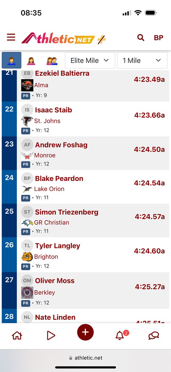 b1akepear's tweet photo. Extremely grateful to run the Barnyard Invitational Elite Mile last night! Battled really well and fought my way past 9 guys the last 200m for a huge PR of 4:24.54 for the full mile (4:22.84 1600m)! Looking forward to future races with these guys! https://t.co/VI2c6kVJJ4