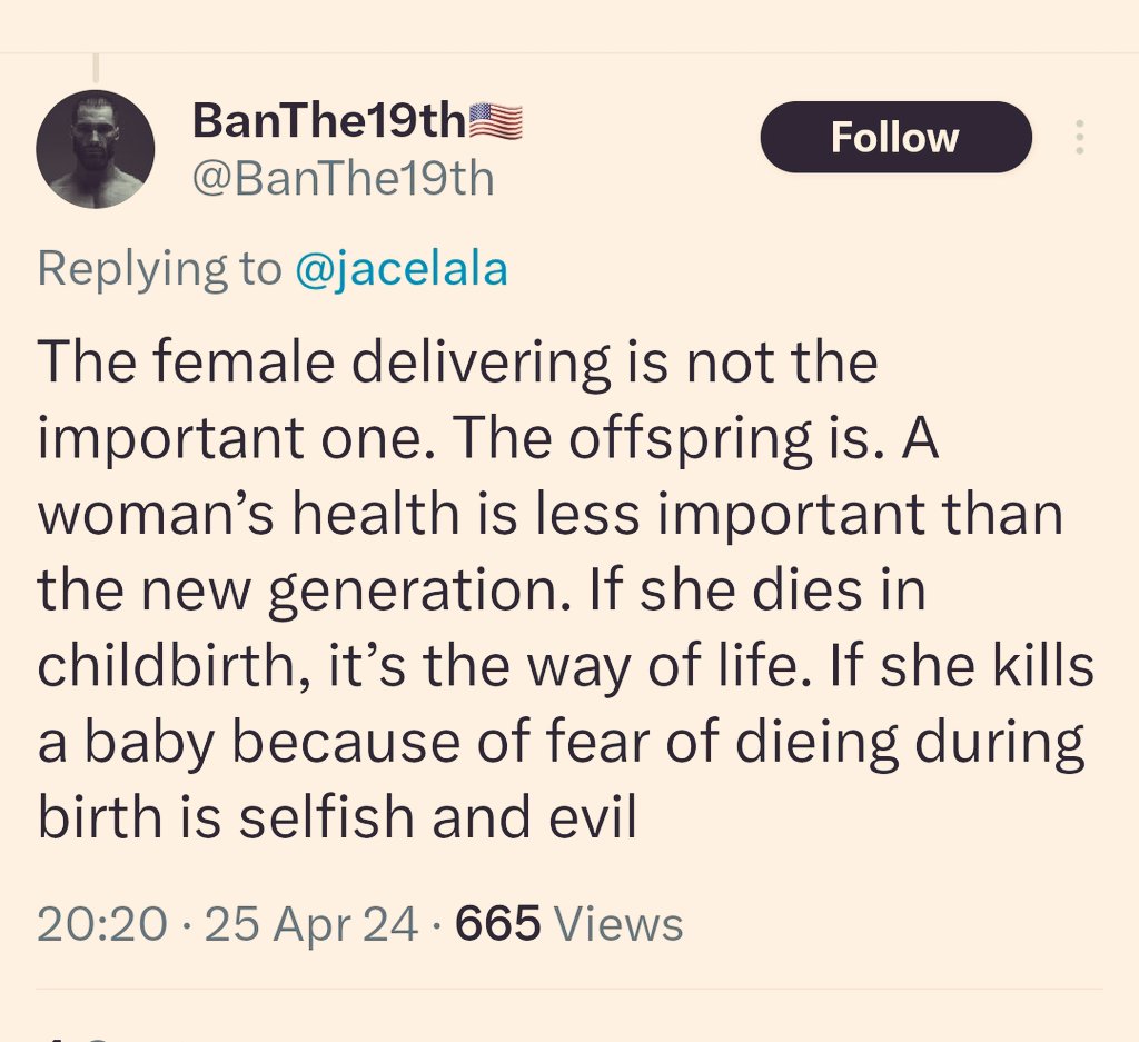 Antichoice Conservative Christian openly states that women have no value and exist solely to produce more boys/men. 
It was never about 'sanctity of life'  😏 #prochoice #antichoice  #antitheism