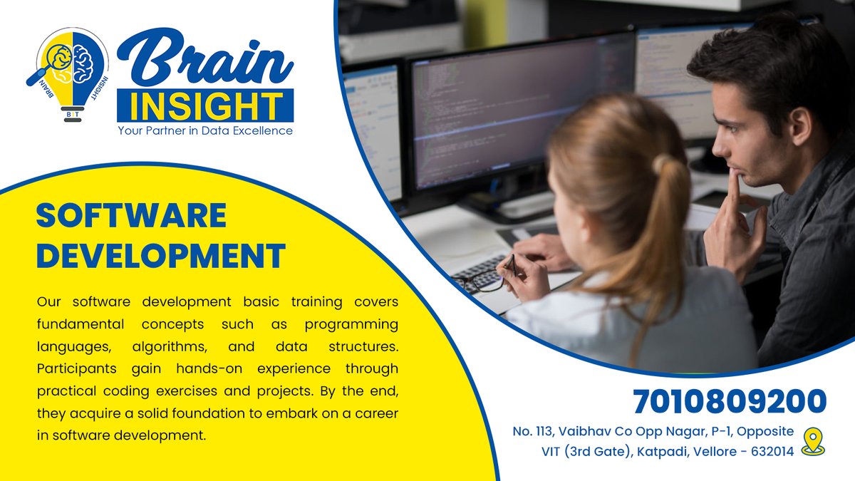 Internship Program  #braininsight #softwaredevelopment #SoftwareTraining #AcademicProjects #InternshipProgram #InplantIndustrialTraining #Besttraining #Vellore #Vellorecity