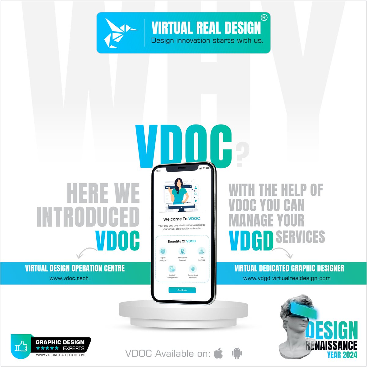 Experience design like never before with VDOC - the innovative fusion of our renowned Virtual Dedicated Graphic Designer (VDGD) service and cutting-edge technology!
#VirtualRealDesign #VDGD #VRDRooms #DesignRenaissanceYear2024 #ProjectManagement #TeamCollaboration