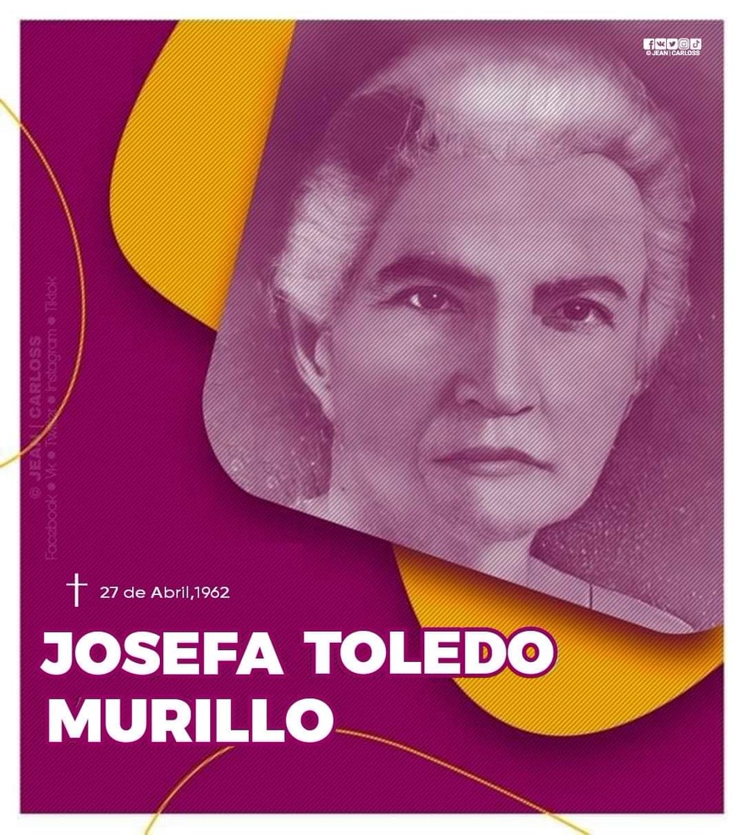 El 27 de abril de 1962, hace 62 años, pasó a otro plano de vida Josefa Toledo de Aguerri. Fue educadora, pedagoga y a lo largo de su vida, promovió los derechos de las mujeres. Pionera del feminismo y la pedagogía moderna nicaragüense. #SomosPLOMO19