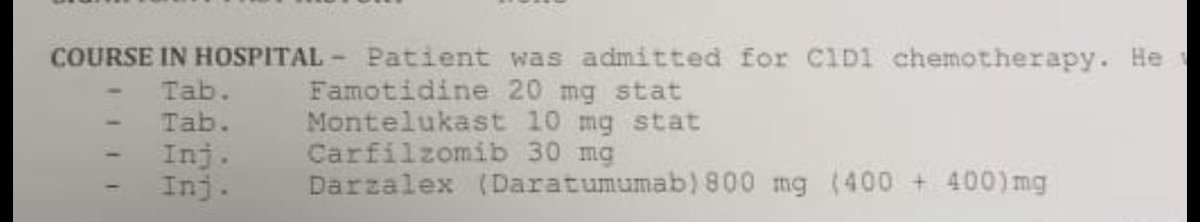 A friend is looking to procure the drug Darzalex (Daratumumab) in Delhi-NCR. Anyone has any idea if any manufacturer runs some kind of a program where the cost of drug is subsidised?