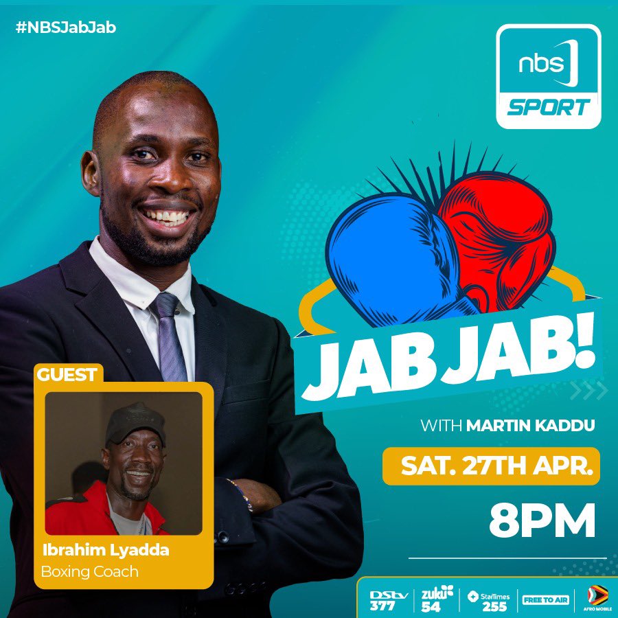 Fresh from the Mandela African Boxing Cup, @MMKaddu will host Fatuma Nabikolo alongside her coach, Ibrahim Lyadda, tonight on the #NBSJabJab show to discuss her aspirations in relation to her career.

#NBSportUpdates