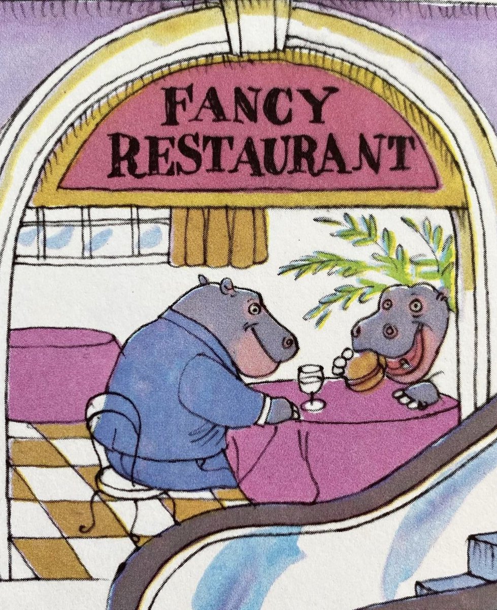 My favourite thing about this is that it’s a “Fancy Restaurant” but there’s no crockery and the meal is a burger.