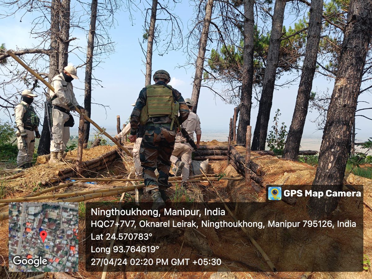 AboriginalKuki's tweet photo. Reliable sources confirm VBIGs are behind it, with the latest IB report pointing to Arambai Tenggol
Meanwhile, biased actions continue as central armed forces carried out joined impromtu operations destroying Kuki village volunteers bunkers.
@adgpi https://t.co/CcbTWamzCt
