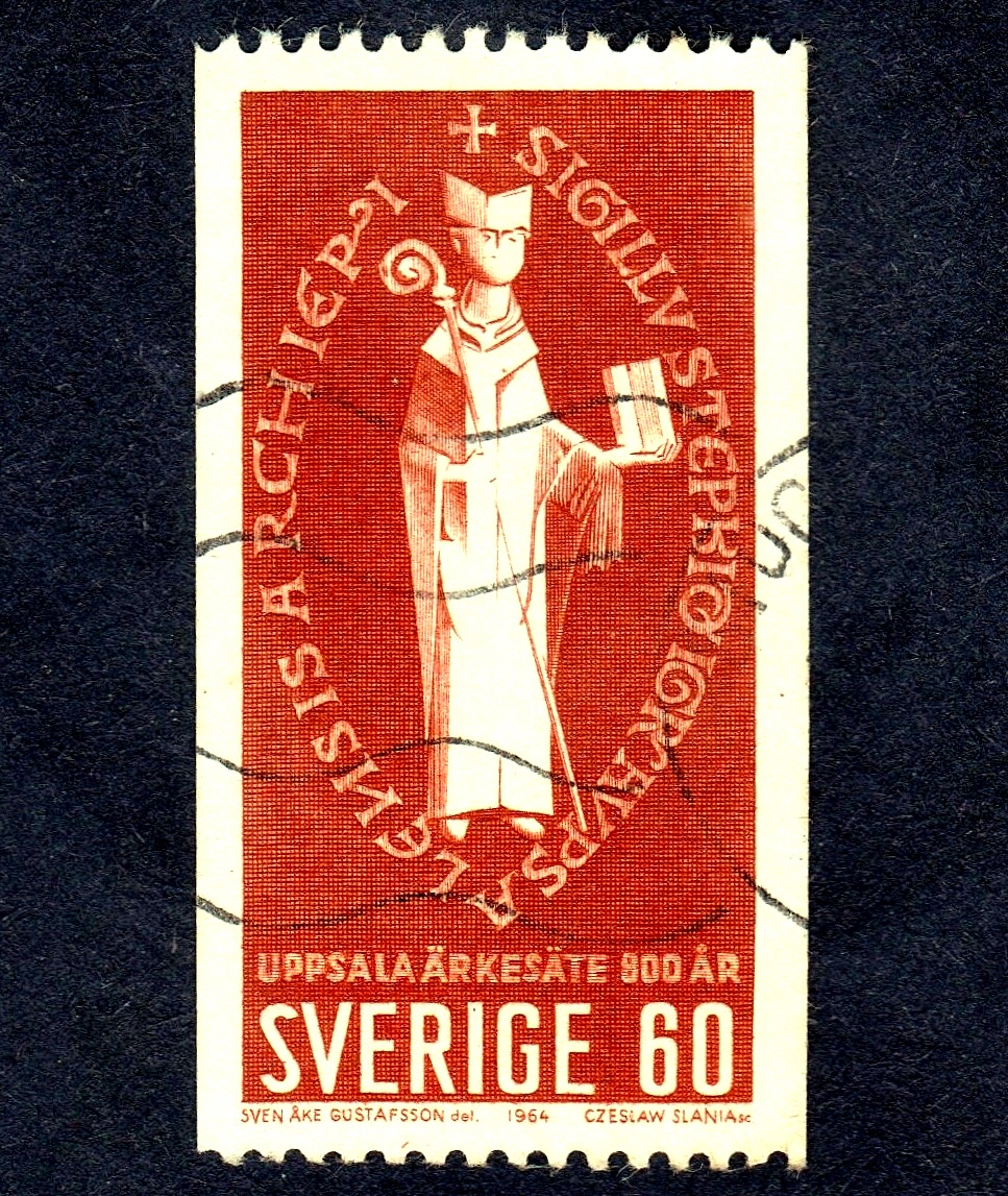 Stefan, the first Archbishop of Uppsala
#philately