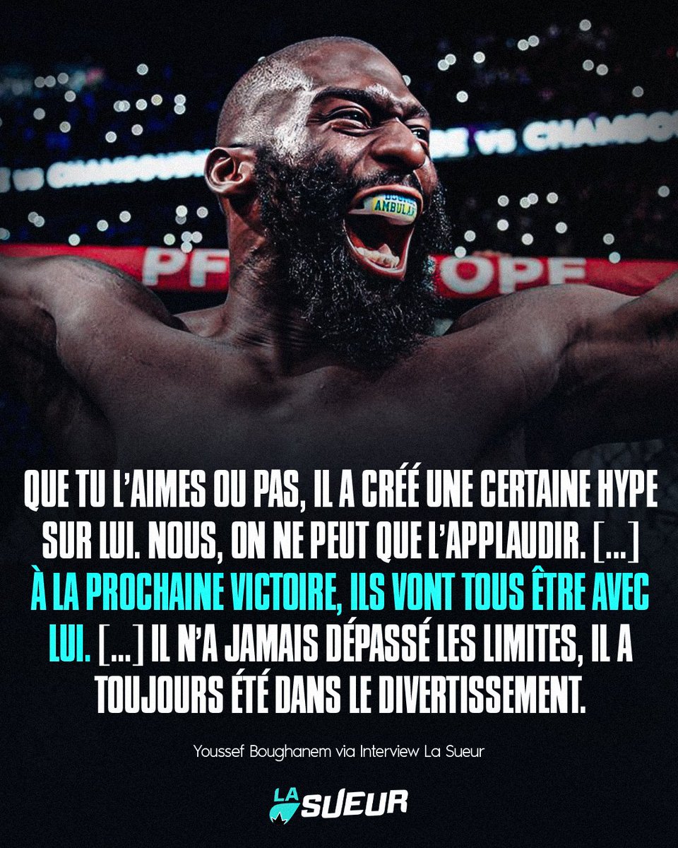 🗣 'À la prochaine victoire, ils vont tous être avec lui.' 

Youssef Boughanem apporte son soutien à Cédric Doumbé. 🤝