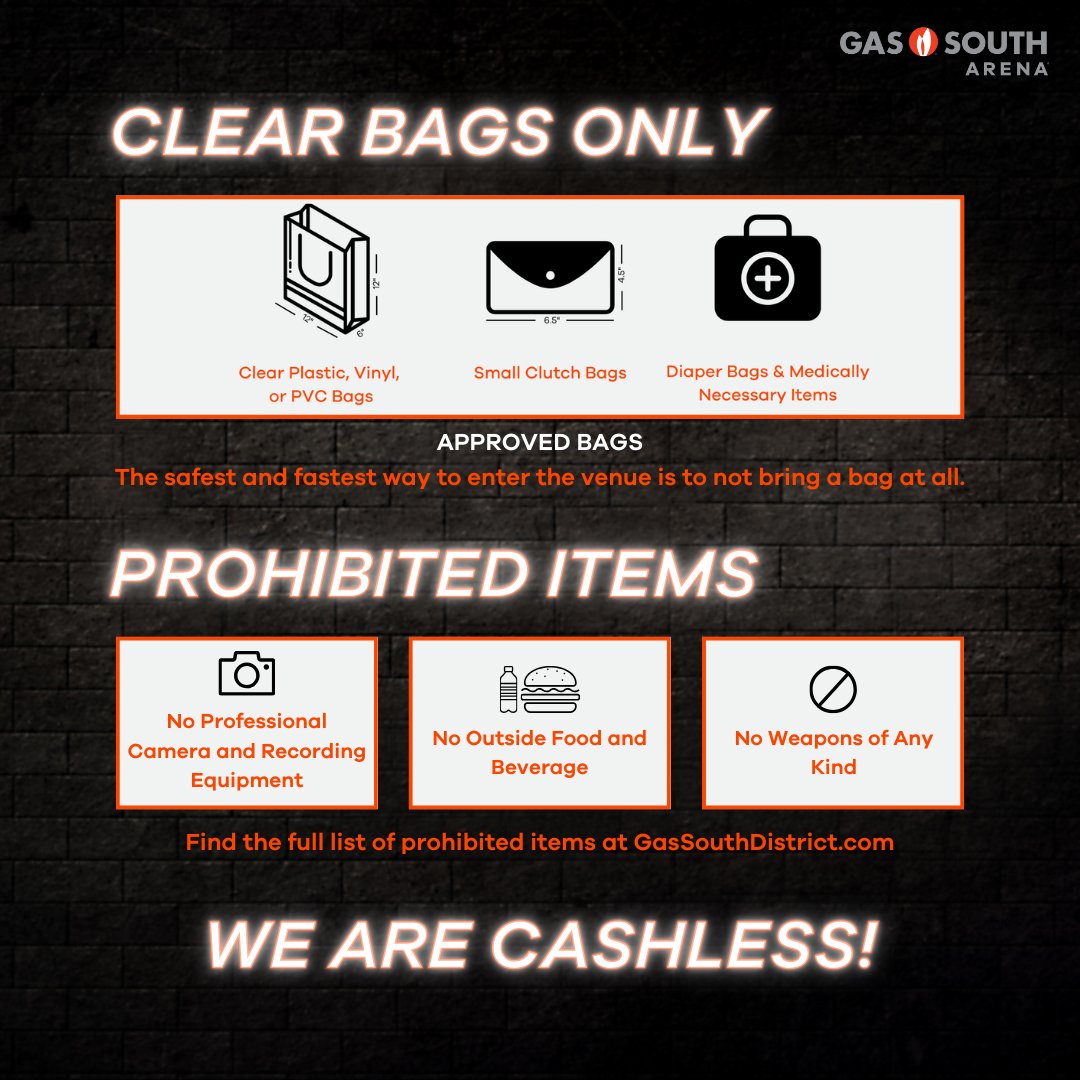 📢OLIVER ANTHONY IS HERE TONIGHT📢 Swipe through these graphics to see what you need to Know Before You Go: 🎒Clear Bags Only 💳We are a cashless venue