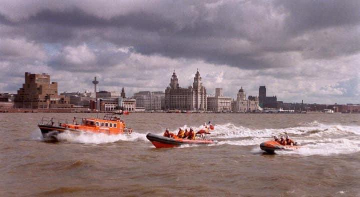 Over the next few weeks we are hoping to get more social on X. The images below were taken for our 200 year anniversary celebration and the idea was to recreate a picture taken in 1999 of lifeboats on the River Mersey. Next launch of our lifeboats will be this Sunday at 10am.