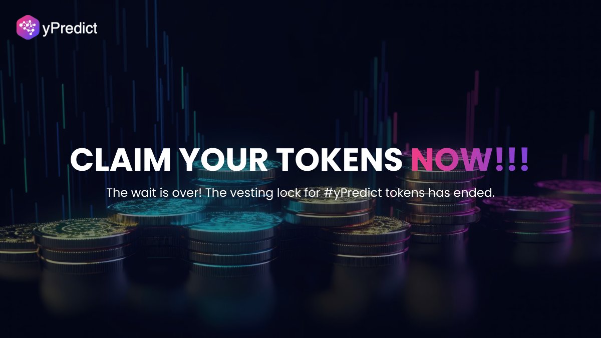 yPredict_ai's tweet image. 🎉 The wait is over! The vesting lock for #yPredict tokens has ended. 🔓✨
Ensure that you&apos;re connected to the correct network and that your wallet is compatible with the yPredict platform. 
#yPredict #Crypto