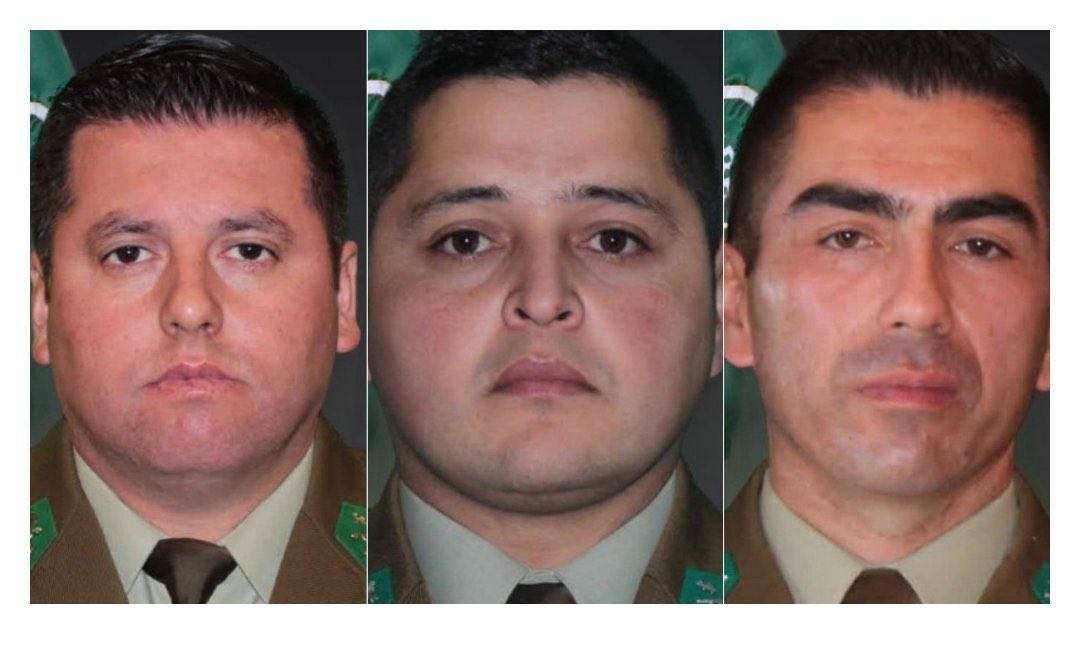 camilaemiliasv's tweet photo. Toque de silencio para los tres mártires de Carabineros, cruelmente asesinados por terroristas cobardes.

Sargento 1º Carlos Cisterna N. (QEPD), Cabo 1º Sergio Arévalo L. (QEPD) 
Cabo 1º Misael Vidal C. (QEPD)

Honor y Gloria a los Carabineros de Chile @Carabdechile https://t.co/VbixavEp1a
