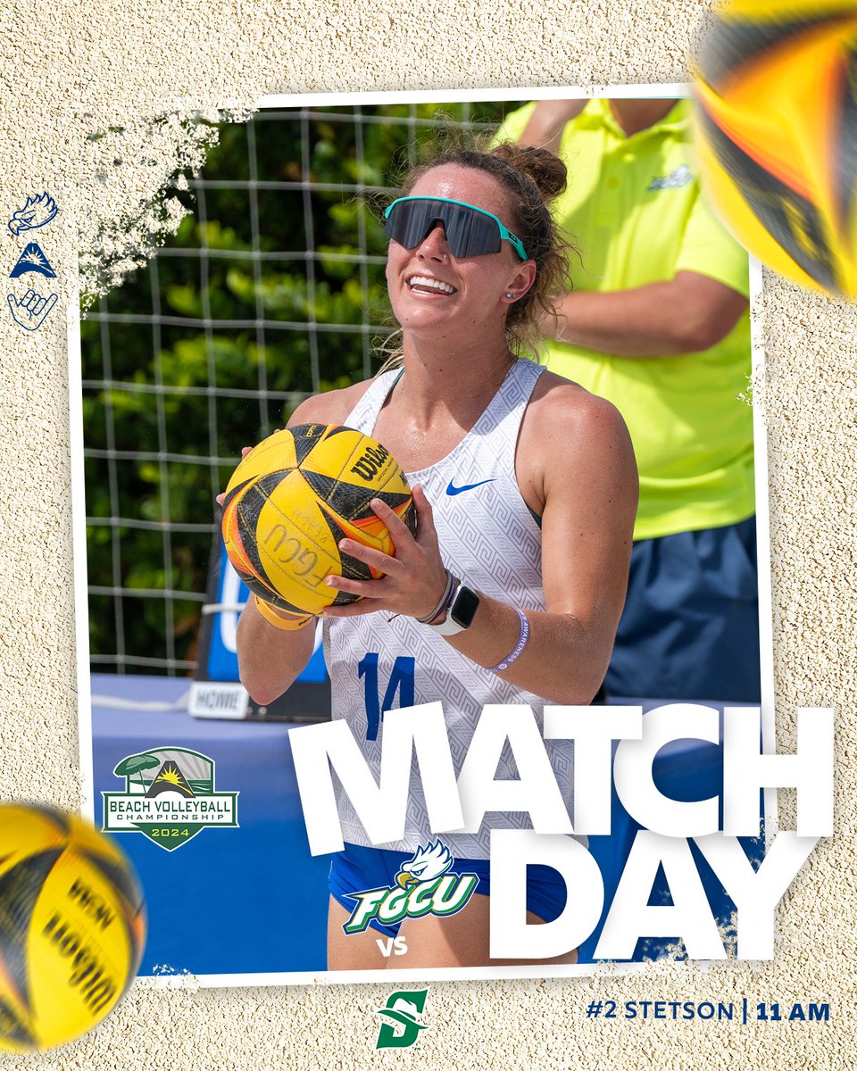 CHAMPIONSHIP SATURDAY 🏆 🆚 No. 2 Stetson 📍 DeLand, Fla. ⏰ 11 a.m. 📺 ESPN+ brnw.ch/21wJeJU 📊 Live Stats brnw.ch/21wJeJT #WingsUp 🤙🦅🏐