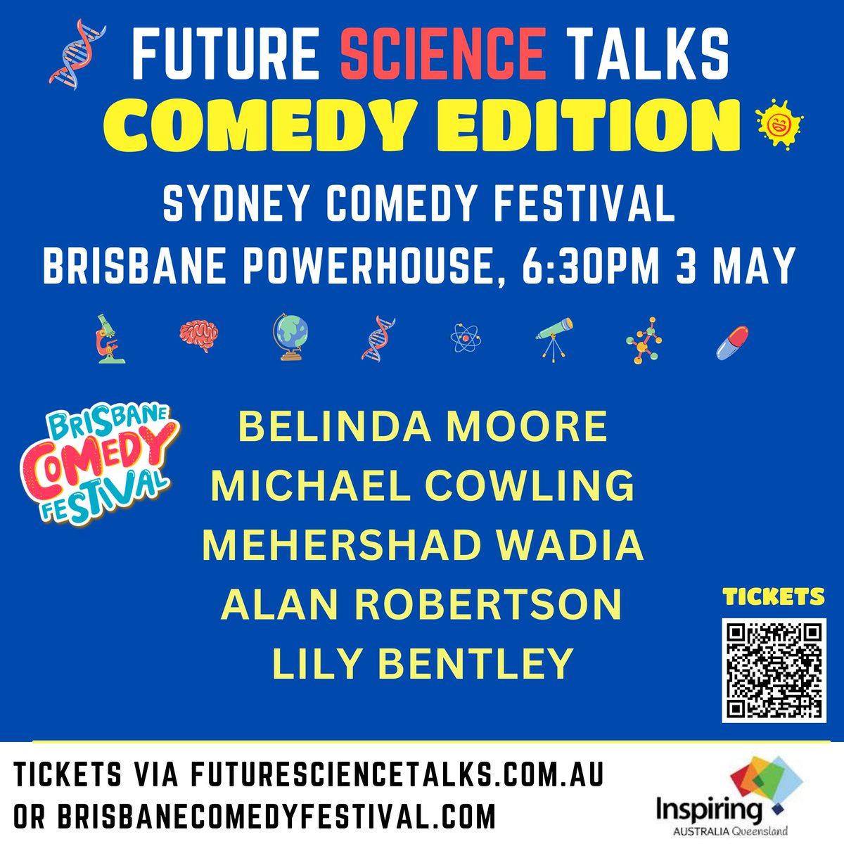 I'll be performing stand up about our research at the Brisbane Comedy Festival. You don't see a lot of comedians writing jokes about neurons and perhaps I am about to find out why.. Watch me regret this decision in real time on 3rd May @ Powerhouse, the mitochondria of the cell.