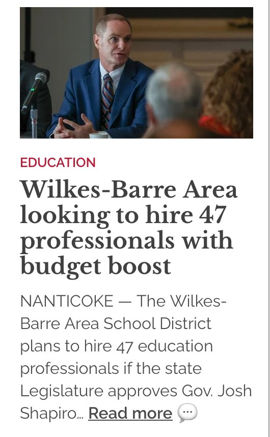 This is why PSEA and AFT is so aggressive - all about $$$ for adult jobs.  How much of @GovernorShapiro budget increase will directly impact students?