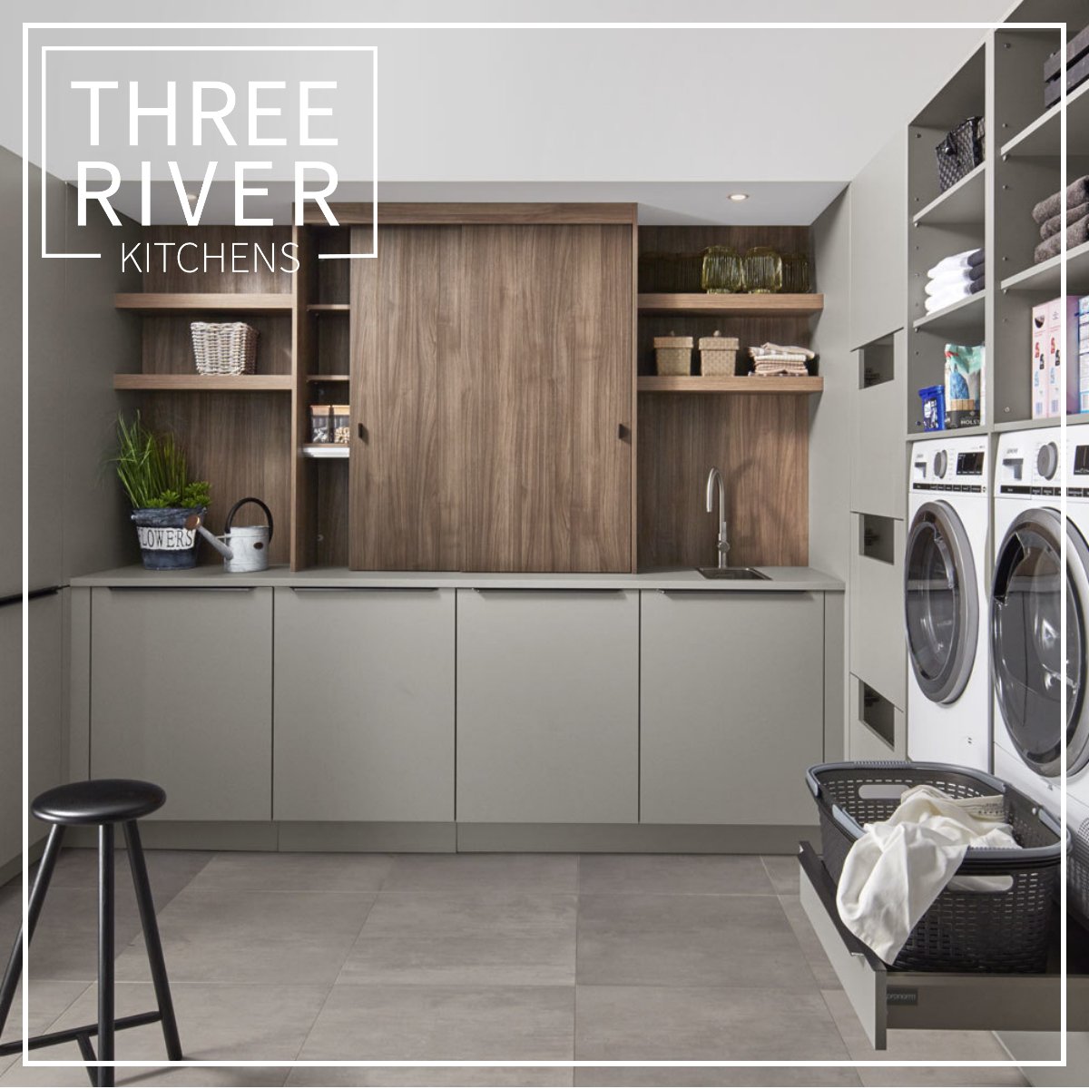 Maximize your home’s functionality with a custom utility room by Three River Kitchens. Book your design consultation now!   #utilityroomdesign #utilityroomideas  #kitchendesign #kitchenideas #kitchendesignideas #kitchendesigner
