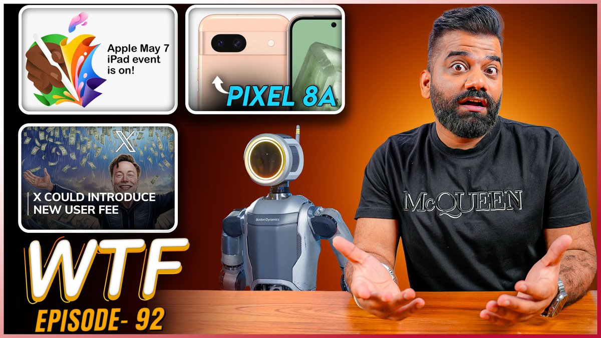 New iPad Event | Boston Dynamics Electric Robot | Pixel 8a | Episode 92 | Technical Guruji🔥🔥🔥youtu.be/Jkyf_QRZ4i0 via @YouTubeIndia