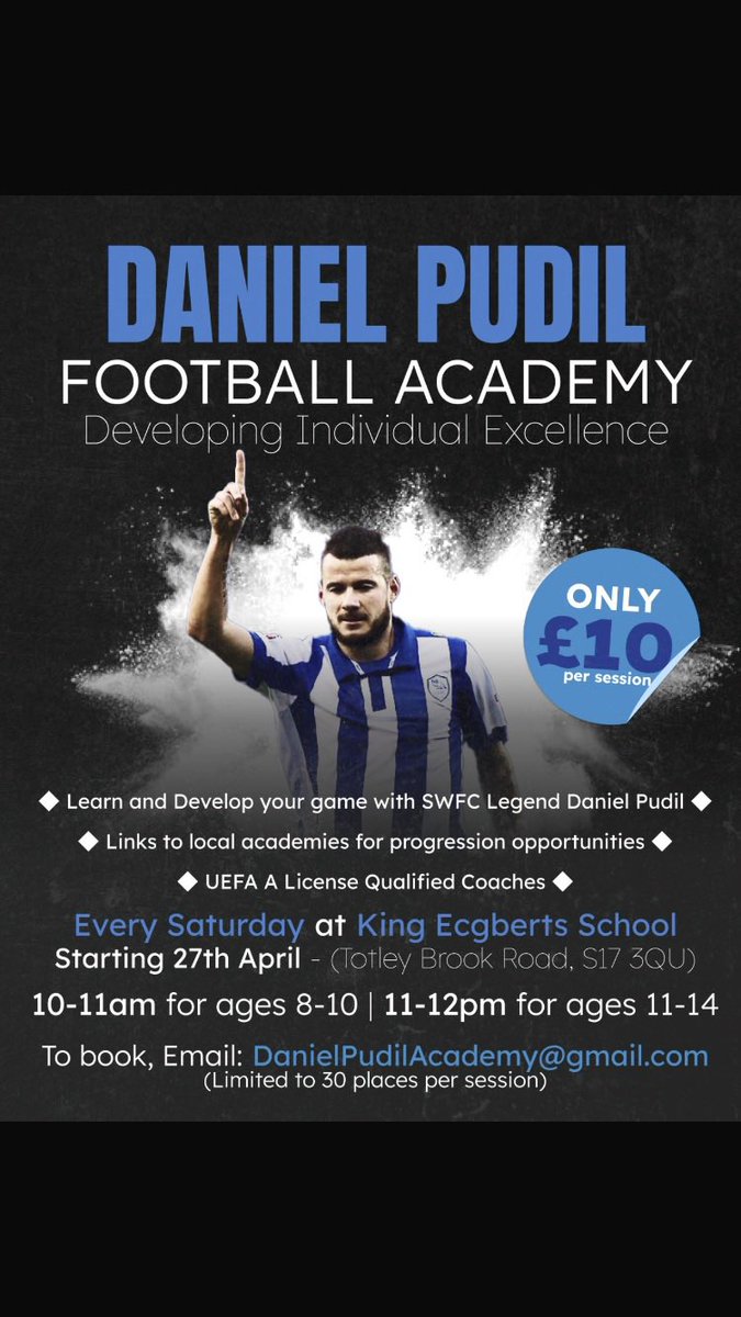 Session 1 Complete ✅
Great to see so many kids join us for a hugely successful first session. Book for next week NOW!! Use the email below to book and confirm your place.
⚽️⚽️⚽️⚽️
#development