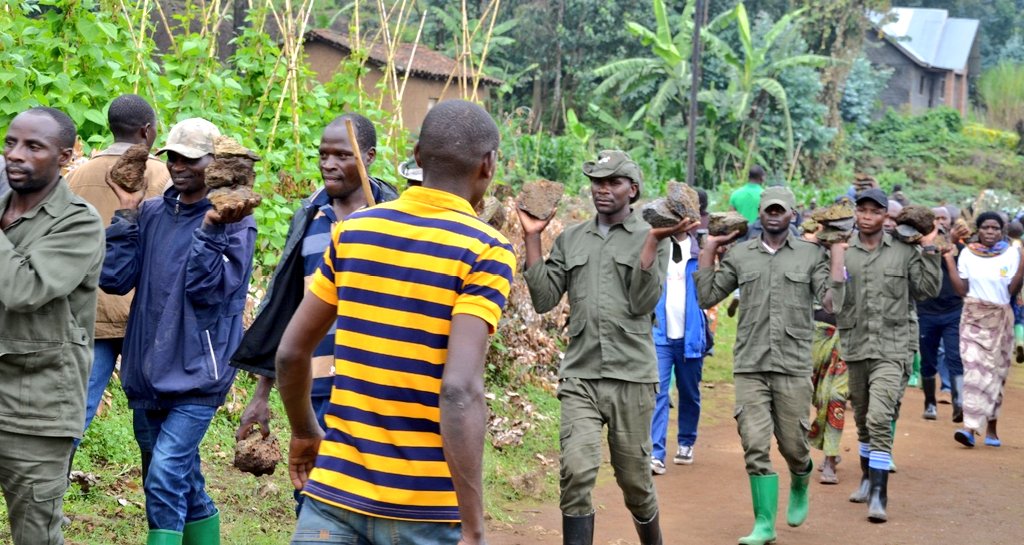 Kuri uyu wa Gatandatu, hirya no hino mu mirenge habaye #Umuganda usoza ukwezi kwa Mata. Ku rwego rw'Akarere, wabereye mu Kagari ka Nyarushyamba, mu Murenge wa @Nyakiribasector, witabirwa n'Umuyobozi w' Akarere @promulindwa , Inzego z'Umutekano n'abaturage.