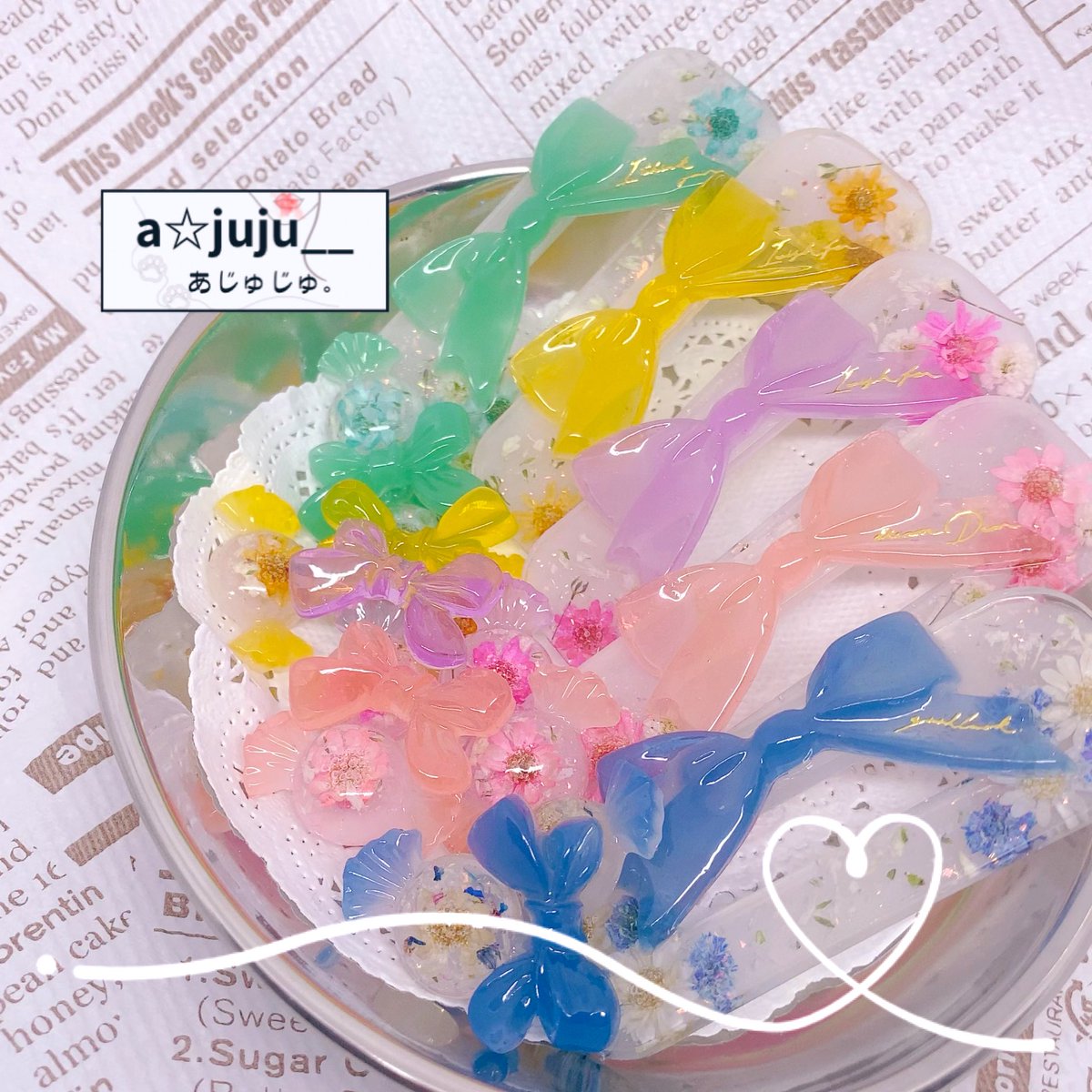 Chachamaru_Ajyu's tweet photo. こんばんは☾⋆·̩͙⑅*
今日も1日お疲れさまです☕𓈒𓏸︎︎︎︎
イベント用の作品をチラ見せ|ᐕ)"💕
『カラフル』『レトロ』『キラキラ』のワクワクするような作品を頑張って作ります🔥💪🏻
#CRAFTCIRCUS
#ハンドメイド好きな人と繋がりたい
#レジン好きな方と繋がりたい https://t.co/r3C3FsUcdj